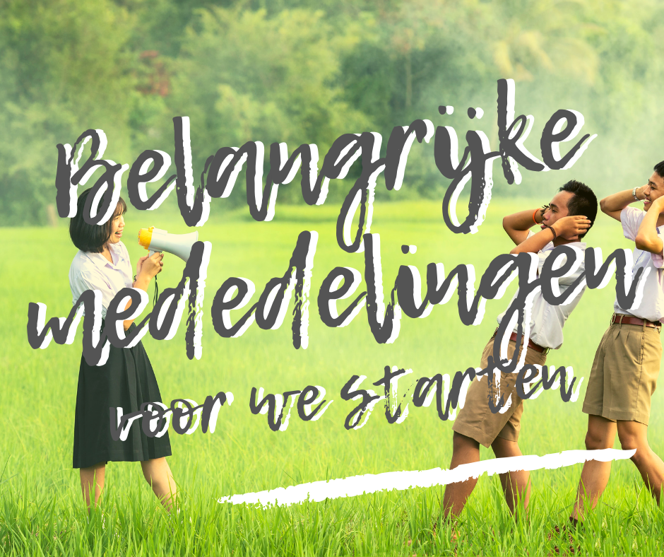 Belangrijke mededelingen